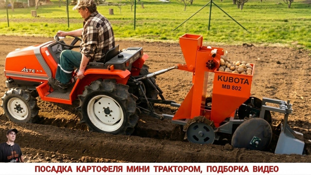 ПОСАДКА КАРТОФЕЛЯ МИНИ ТРАКТОРОМ В РАЗНЫХ СТРАНАХ МИРА / PLANTING POTATOES IN DIFFERENT COUNTRIES