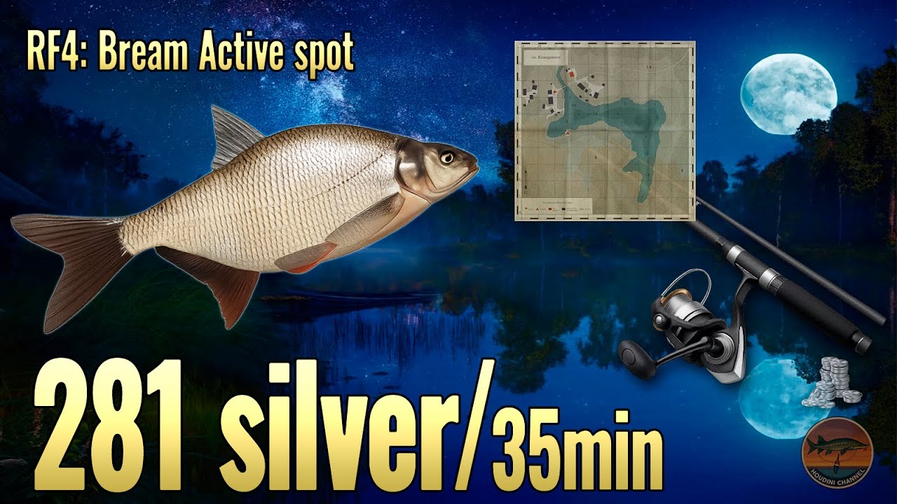 281 Silver in 35 Mins! 💰 Best Bream Spot | Russian Fishing 4 🎣