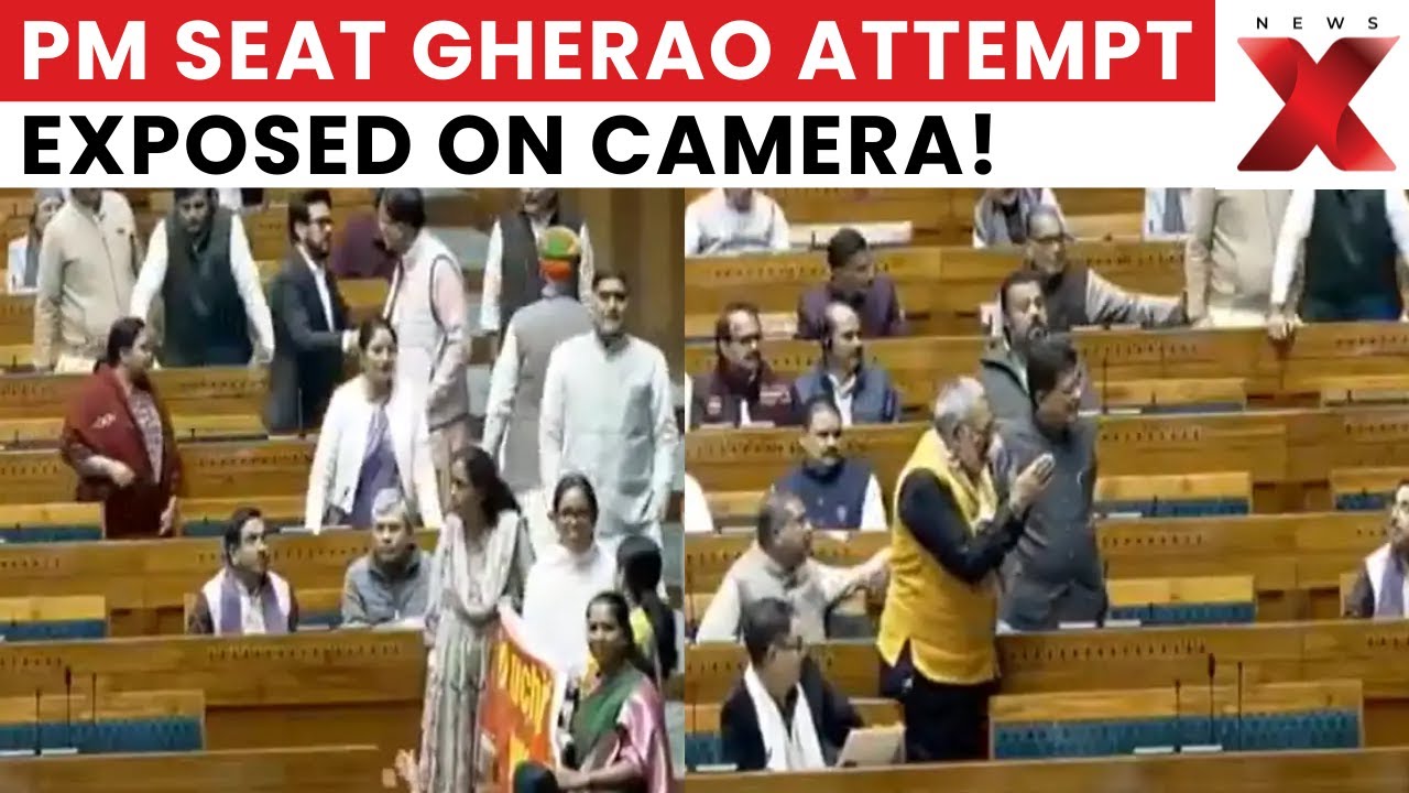 Inside Lok Sabha Chaos: Rijiju Releases Shocking Parliament Video Exposing Gherao Attempt at PM Seat