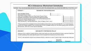 How to Complete your NC Withholding Allowance Form (NC-4)