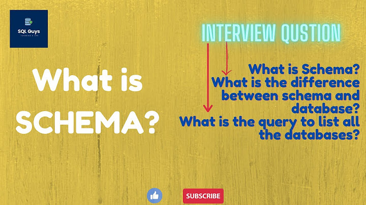 SQL Tutorial - What is schema? What is the difference between Schema and Database? | Interview Prep