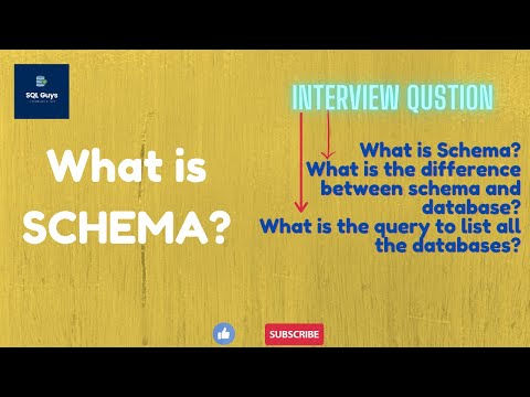 Video: Care este diferența dintre schemă și baza de date în MySQL?