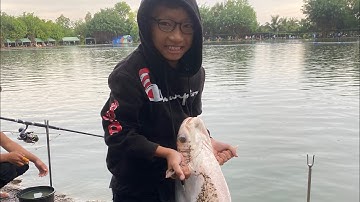 Lần đầu trải nghiệm bắt cá Hồ Hải Long Vương(cần thủ nhí đô rê)