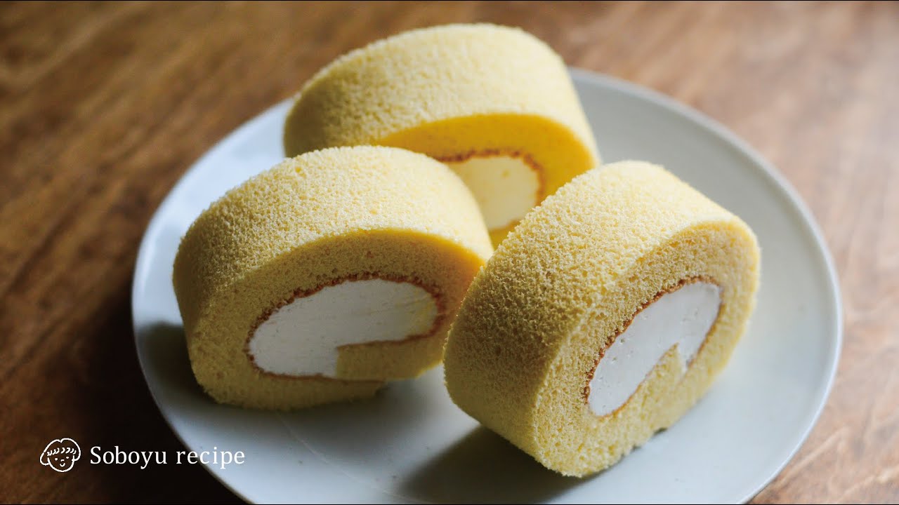 【米粉ロールケーキの作り方】ふんわりしっとり食感が絶品。時間が経ってもふわふわ。