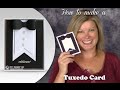 How to make a Black Tie Tuxedo Card for New Years and other Events featuring Stampin Up