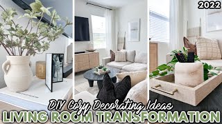 ULTIMATE LIVING ROOM MAKEOVER w/ DIY Home Decorating Ideas | New Home Decorate With Me ft Cozy Decor