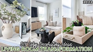 ULTIMATE LIVING ROOM MAKEOVER w/ DIY Home Decorating Ideas | New Home Decorate With Me ft Cozy Decor