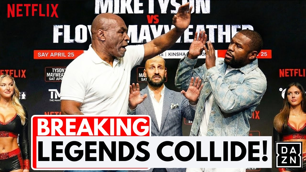 Mike Tyson Almost BRAWLS With Floyd Mayweather | Fight Press Conference FACE OFF!