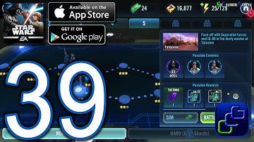 STAR WARS Galaxy of Heroes Android iOS Walkthrough - Part 39 -  Light Side Battles 4 (NORMAL)