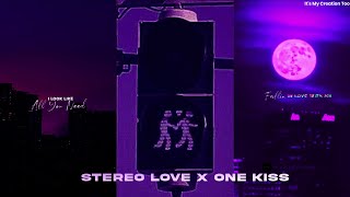 Stereo Love x One Kiss ❤ New Trending Mashup Song | Whatsapp Status | Aesthetic ,Lyrics status Resimi