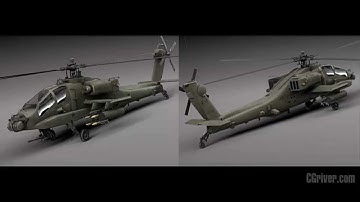 3D Model: AH-64A Apache Helicopter - CGriver.com