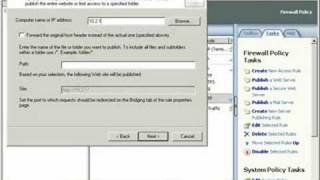Publishing a web on ISA part 1