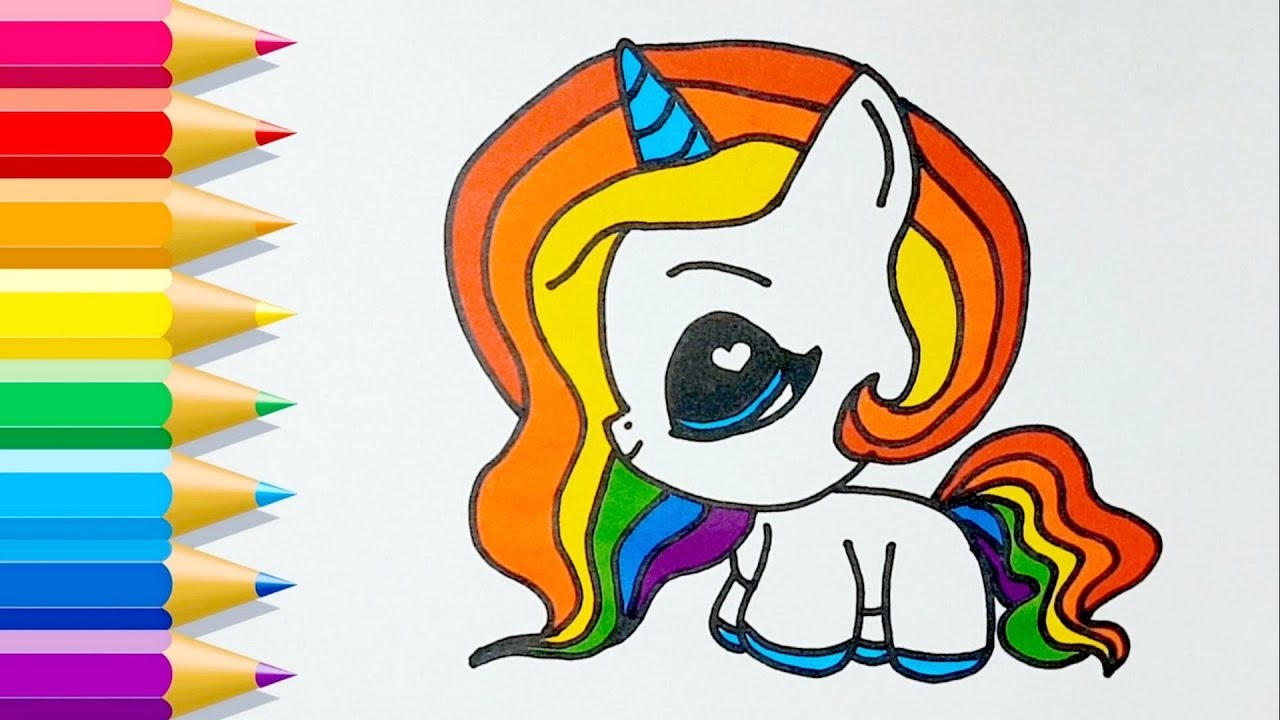 Cómo dibujar un UNICORNIO kawaii Arcoiris fácil 💙 How to Draw a Unicorn  Cute and Easy 💙 - thptnganamst.edu.vn