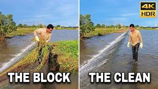 Extreme River Dam Cleanup Adventure | Remove Massive Flood Plants Blocked Dam