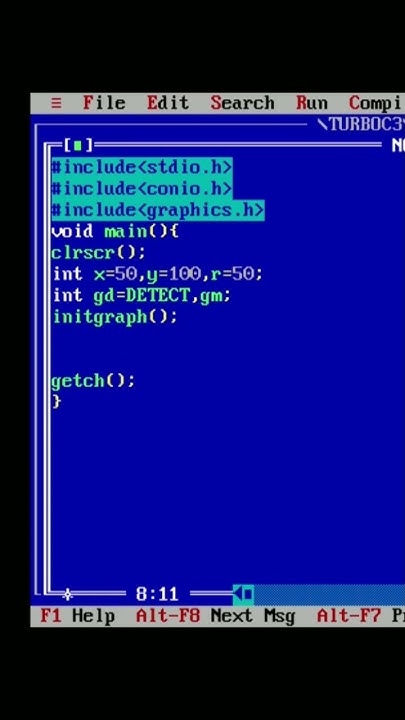 How to draw circle in c programming | graphics in c language # ... image.