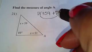 Math with Marilyn - Finding measurements of angles in a triangle