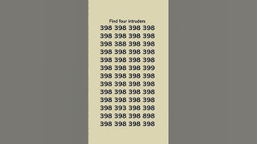 Find four intruders 398- Math Quiz  #math #quiz #shorts