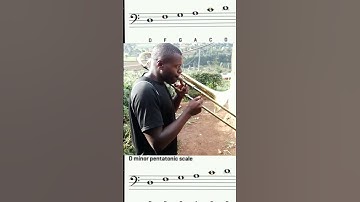 D minor pentatonic scale with notes for trombone #100shorts2024 #trombone