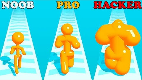 Tall man run noob vs pro vs hacker - all levels iOS trailer gameplay. #tallmanrun #videogames