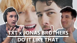 TXT x JONAS BROTHERS REACTION | TXT (투모로우바이투게더), Jonas Brothers 'Do It Like That' Official MV