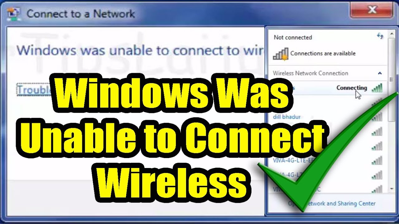 Windows was Unable to Connect WiFi Hotspot / WiFi is not connecting -  escueladeparteras