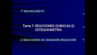 Thumbnail image for 1º Bach FQ T07 Estequiometría 04 Reacciones de Oxidación reducción