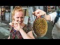 BEST MALAYSIAN FOOD MARKET! + Trying DURIAN for the First Time (Kuala Lumpur)