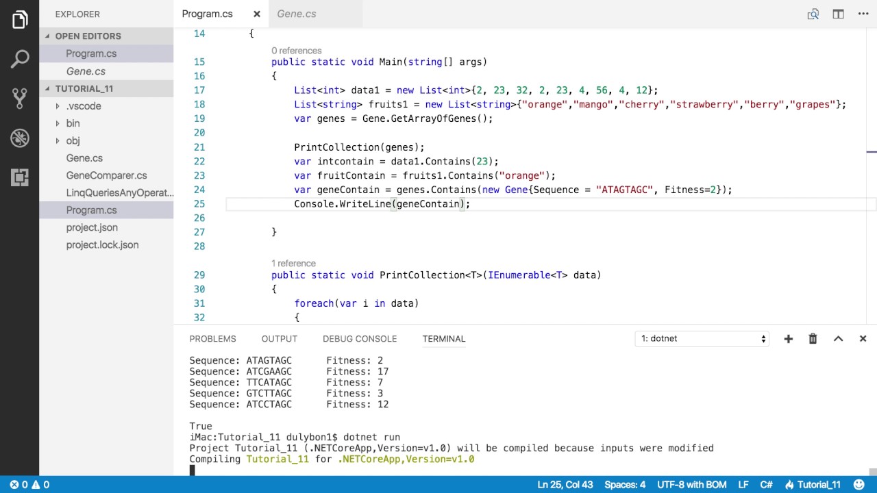 C# Linq Queries: Contains() Operator