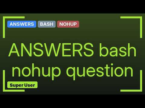 What's the difference between nohup and "＞& nohup.out &"? (2 Solutions!!)