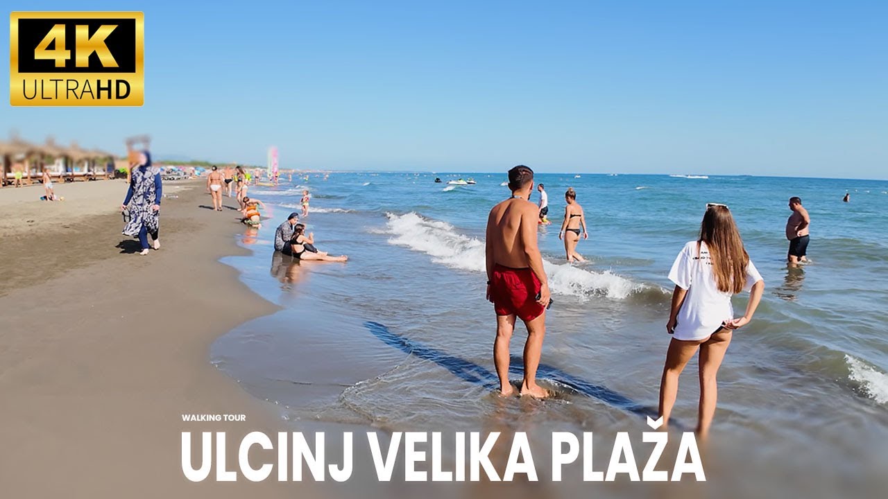 【4K】Long Beach | Velika plaža 2024☀️ Walking Tour 🌊 Ulcinj MNE 🇲🇪 Royal Beach