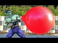 Hulk Popping Giant Balloons!