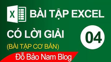 Bài tập Excel cơ bản có lời giải tổng hợp 004 (Hàm VLOOKUP, IF)