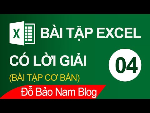 Bài tập Excel cơ bản có lời giải tổng hợp 004 (Hàm VLOOKUP, IF)