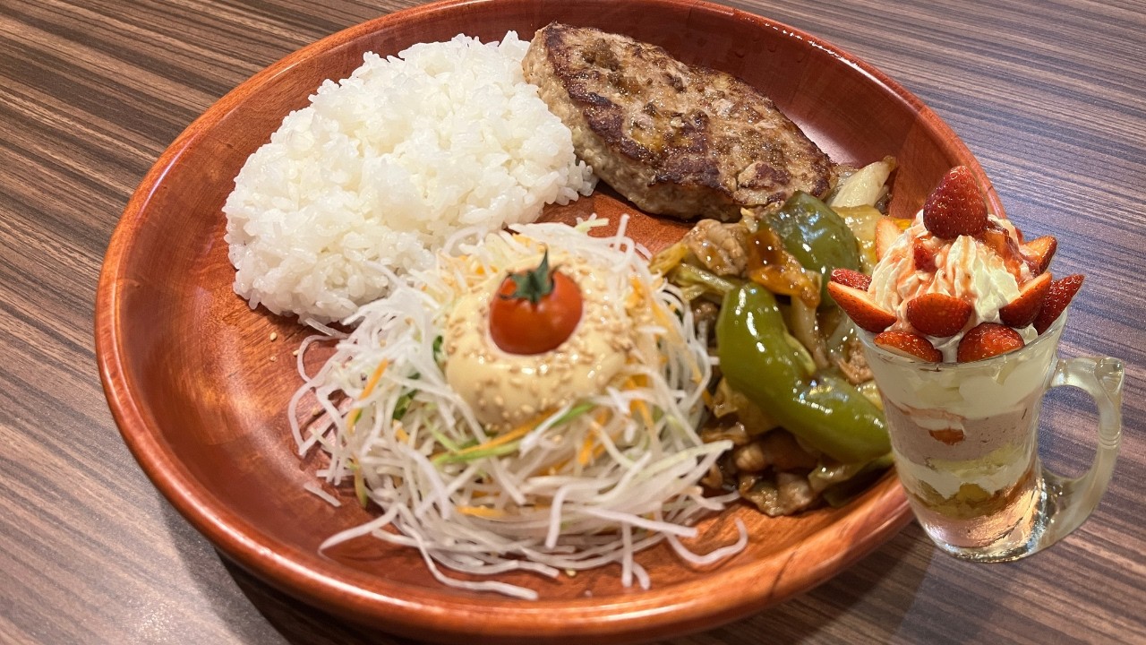 Japanese Salaryman lunch at Bikkuri Donkey | hamburger steak
