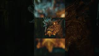 Smaug the Dragon Awakens 🐉🔥 #thehobbit #FantasyMovie