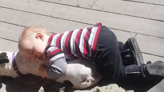 Funny baby outdoor moments