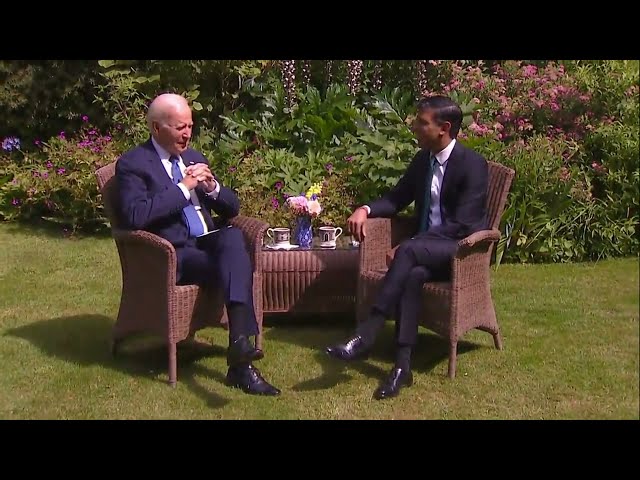 WATCH: Biden meets with UK Prime Minister Sunak during London visit class=