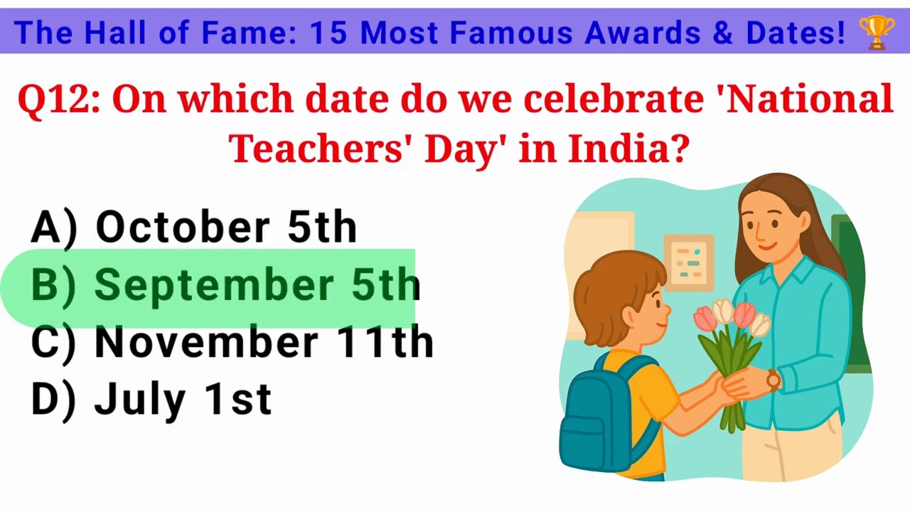 The Hall of Fame - 15 Most Famous Awards & Dates 