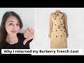 BURBERRY TRENCH COAT UNBOXING 開箱- Why I returned my Burberry Trench Coat