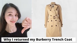 BURBERRY TRENCH COAT UNBOXING 開箱- Why I returned my Burberry Trench Coat