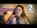 Asmr  2 horas de spit painting y  mouth sounds  para dormir  vivalen asmr