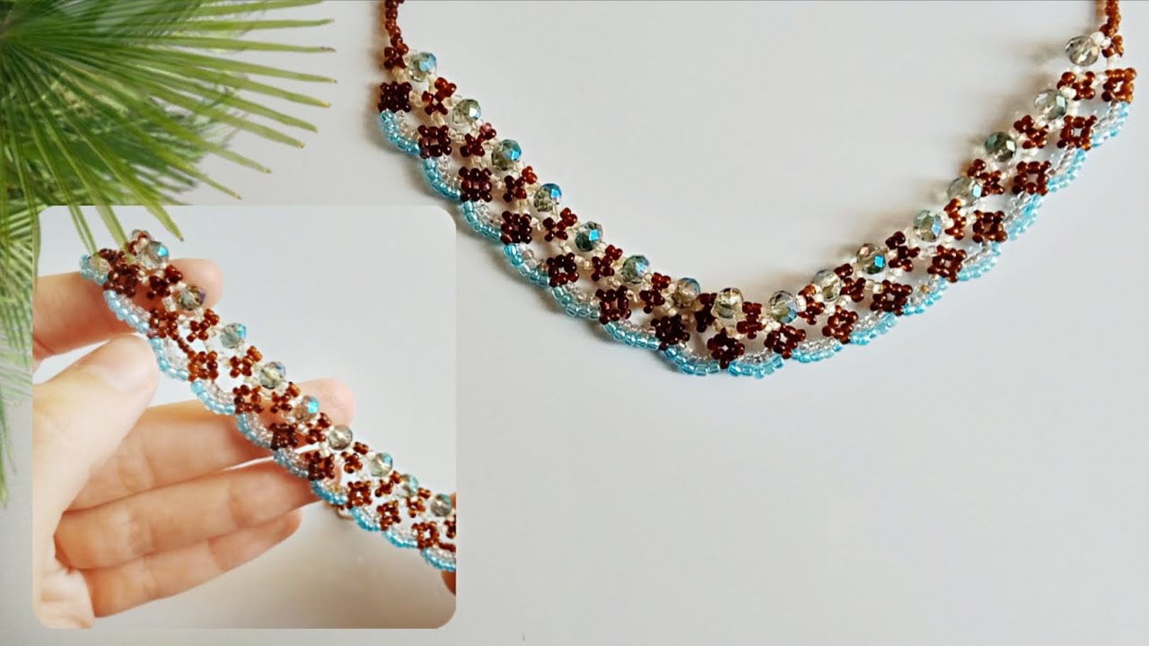 Nile River Beaded Necklace / How To Make A Necklace Using Seed Beads