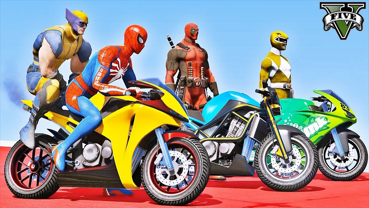 Jogo de moto do homem aranha, corrida de moto com obstáculos dos super  heróis, simulador de moto 