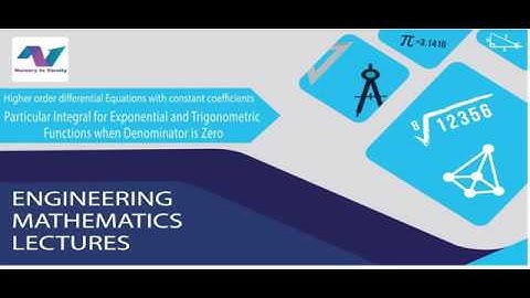 Particular Integral for Exponential and Trigonometric Functions when Denominator is Zero