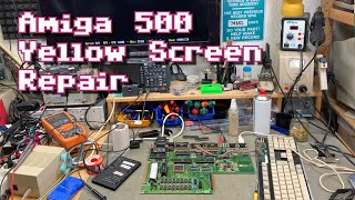 Amiga 500 Rev. 5 Yellow Screen Repair