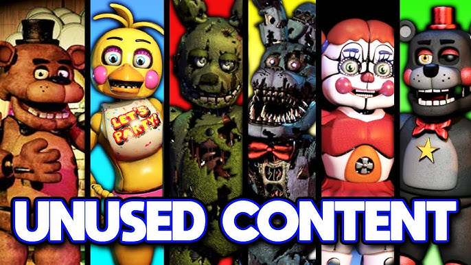 FNAF RUIN Unused Maps, Characters & MORE