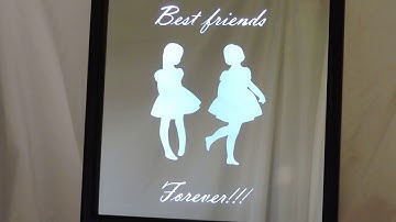 Best Friends Forever LED remote controlled mirror
