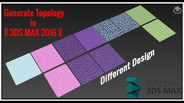 How to use ll Generate Topology ll in 3ds max
