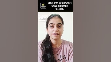 Shivani Pareek की शानदार Achievement 93.80%🎉 | RBSE 12th Result 2023 #shorts #utkarshketopper