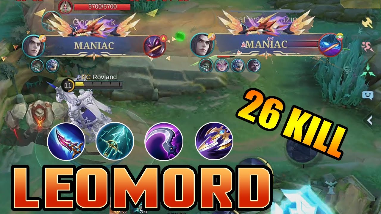 2x MANIAC 26 Kills [ BUFF LEOMORD ] Build Insane Damage Leomord - YouTube